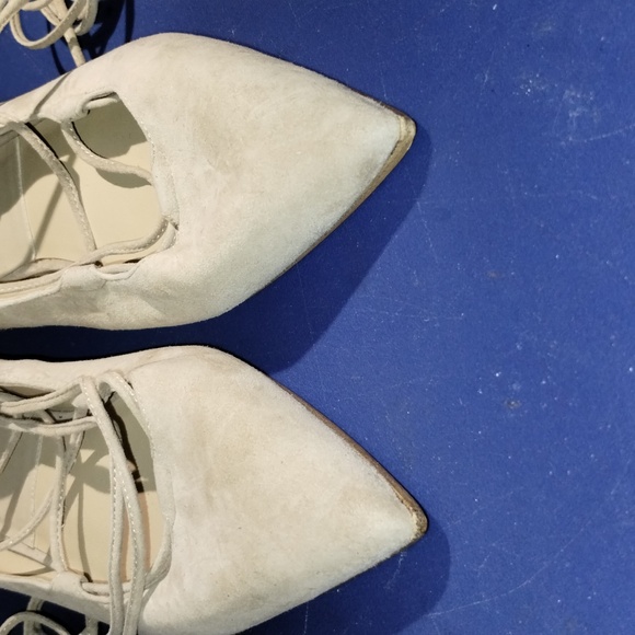 Michael Kors Collection Runway Kallie Suede Flat Beige 6.5 Italy NWOT - Picture 9 of 12